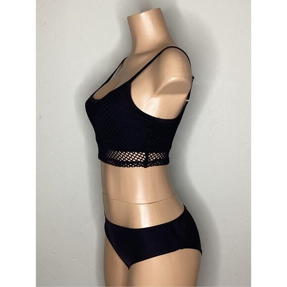 New. Robin Piccone black net bikini. Medium. Retails $214 - Picture 5 of 9